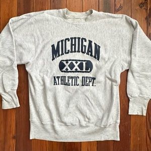 Vintage 90s Crable Sportswear Michigan XXL Athletic Dept. pullover crewneck